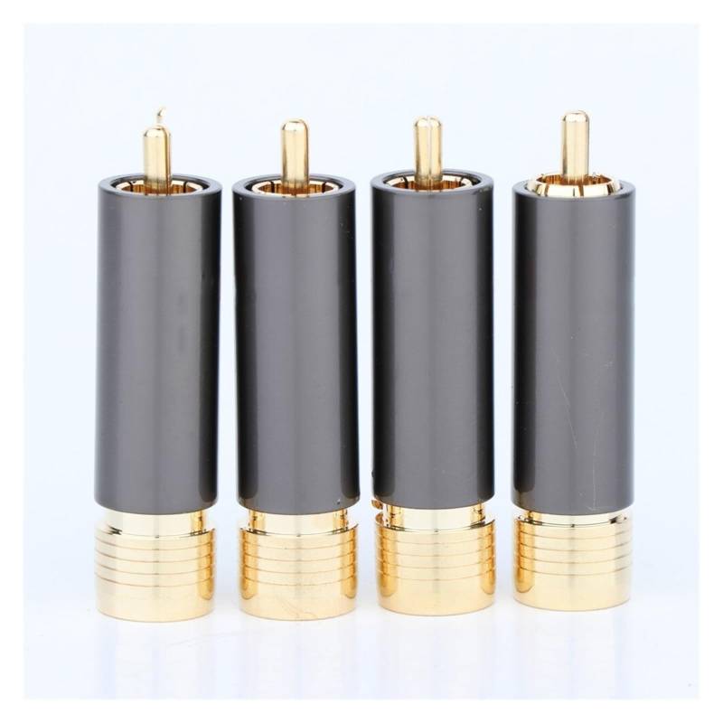 YUEKOPOU Bananen-Lautsprecher-Stecker, Bananen-Kab 4PCS High Performance Audio Brass Body and Locking Collet Connectors Connector Plug von YUEKOPOU