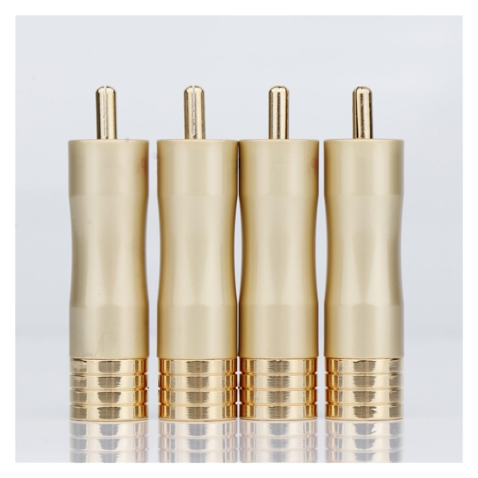 YUEKOPOU Bananen-Lautsprecher-Stecker, Bananen-Kab 4pcs 24K Gold Plated Plug Adapter Audio Phono Gold Plated Solder Connector Repair Ends HiFi 8MM Cable Plug von YUEKOPOU