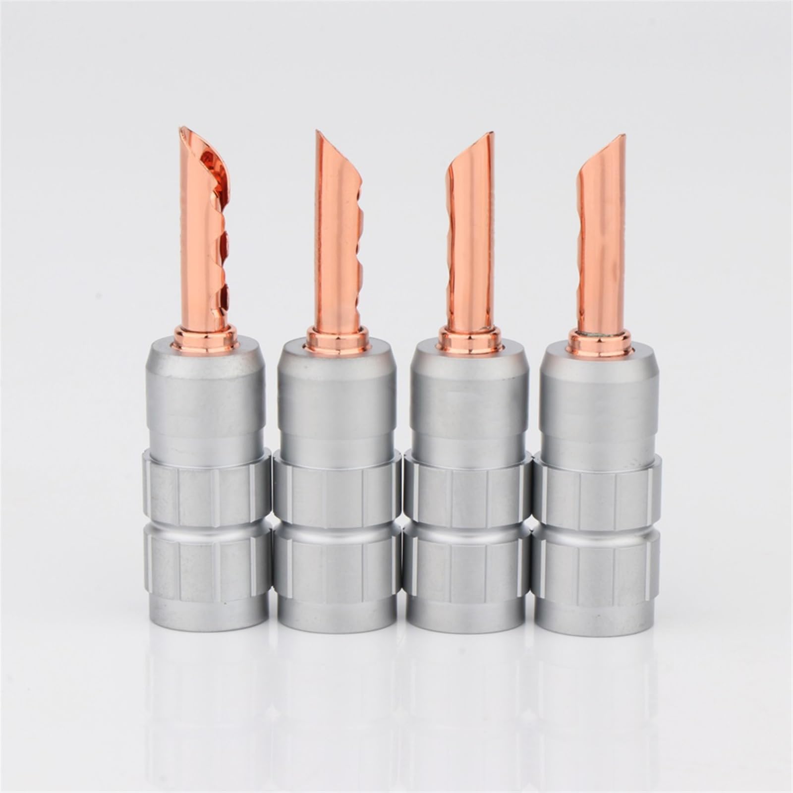 YUEKOPOU Bananen-Lautsprecher-Stecker, Bananen-Kab 8pcs Speaker Amplifier Banana Plug HiFi Audio Connector Terminal for Binding Post Copper Plated von YUEKOPOU