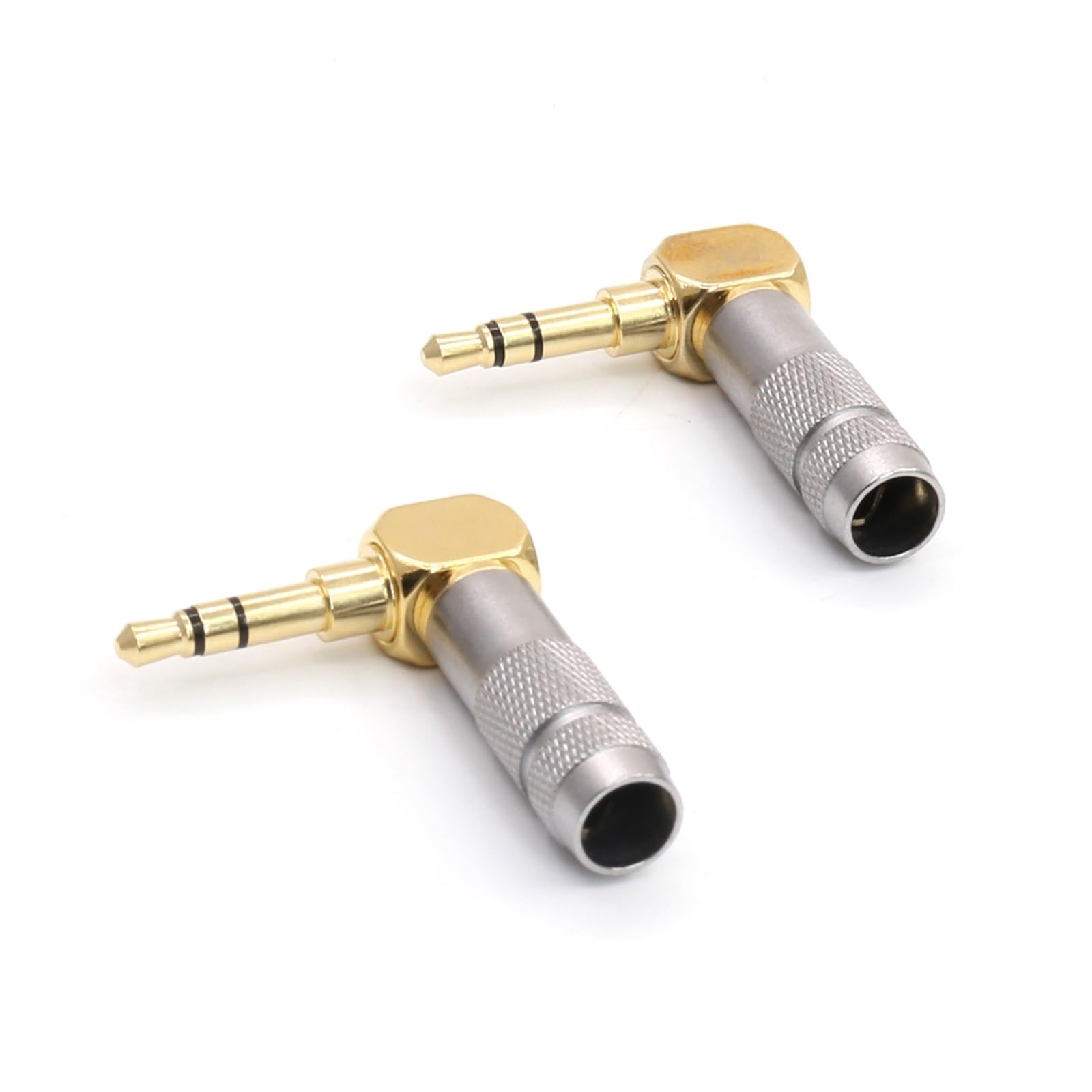 YUEKOPOU Bananen-Lautsprecher-Stecker, Bananen-Kab 90 Degree L Shape Mini Plug 3.5mm P-3.5 G Male Stereo Phono Adapter for DIY Headphone Cable von YUEKOPOU