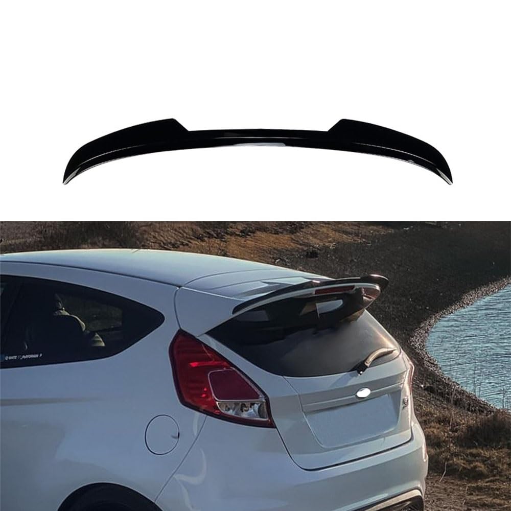 Automobil Heckspoiler Spoiler für Fiesta ST MK6 VI 2008-2017, Heckklappe mit hohem Kick-Wing-Lippenteil, glänzend schwarz von YUENAN2025