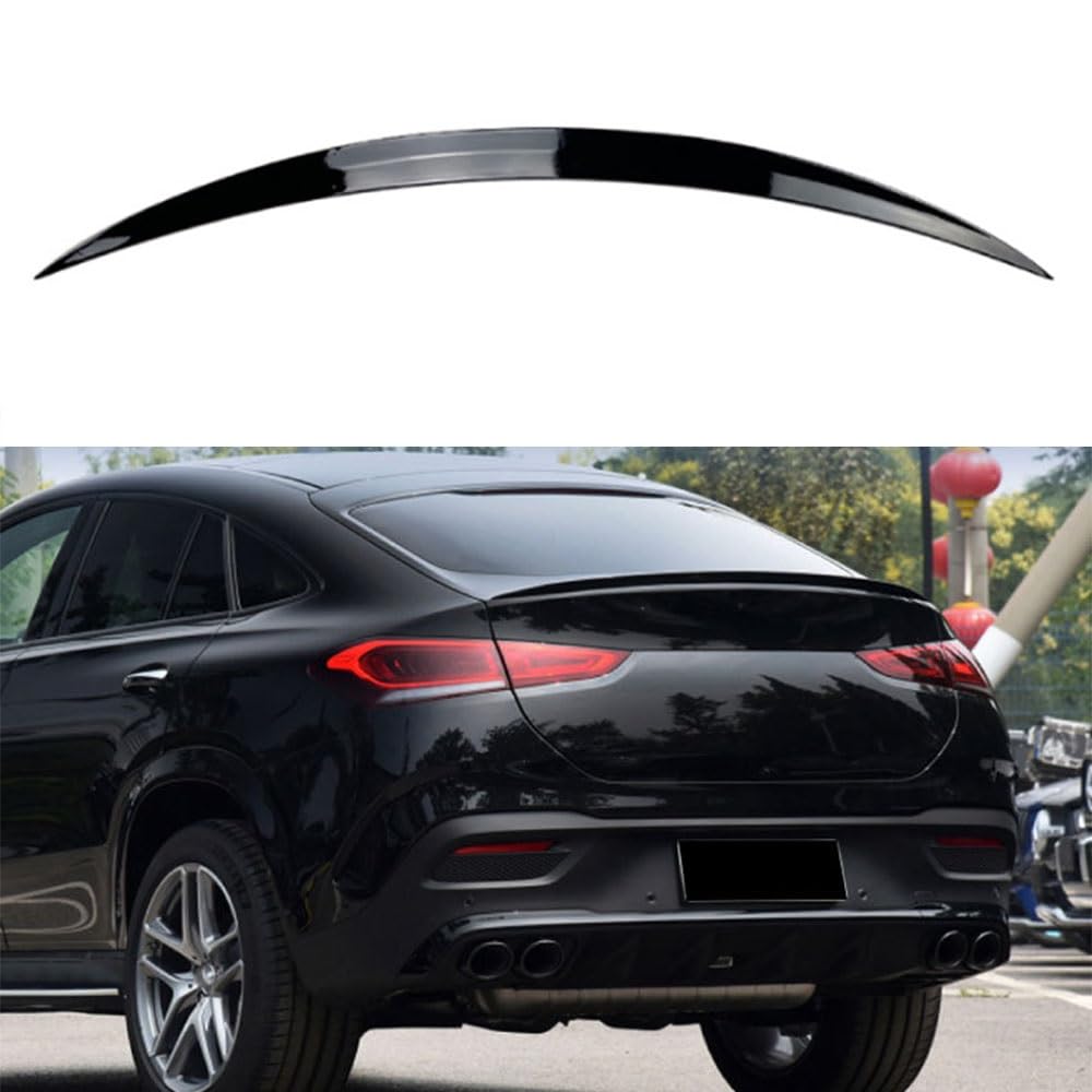 Automobil Heckspoiler Spoiler für GLE Coupe C167 GLE350 GLE50 GLE53 GLE63 2020-2024, Heckklappe mit hohem Kick-Wing-Lippenteil, glänzend schwarz von YUENAN2025