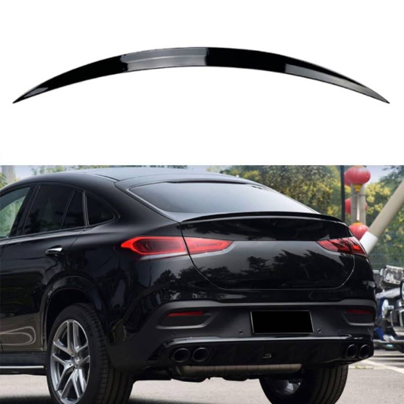 Automobil Heckspoiler Spoiler für GLE Coupe C167 GLE350 GLE50 GLE53 GLE63 2020-2024, Heckklappe mit hohem Kick-Wing-Lippenteil, glänzend schwarz von YUENAN2025