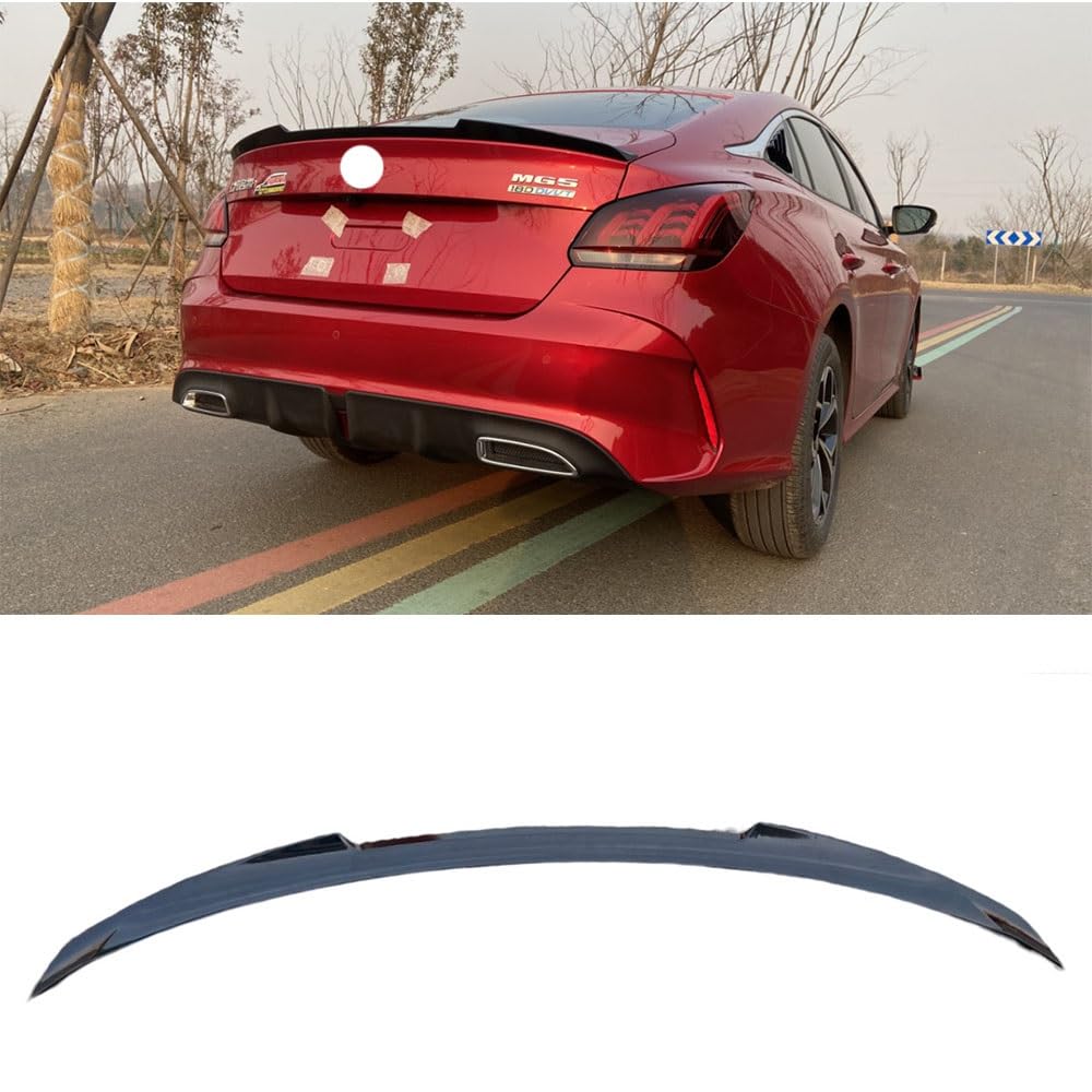 Automobil Heckspoiler Spoiler für MG5 MG 5 2021-2022, Heckklappe mit hohem Kick-Wing-Lippenteil, glänzend schwarz von YUENAN2025