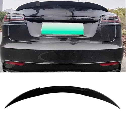 Automobil Heckspoiler Spoiler für Tesla Model S 2016-2024, Heckklappe mit hohem Kick-Wing-Lippenteil, glänzend schwarz von YUENAN2025