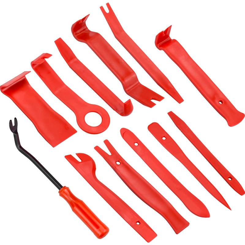 YUENX 12 Stück Trim Removal Tool Auto Trim Entfernung Werkzeuge Kit für Fahrzeug Innen Verkleidung Reparatur Zierleisten Keil Clip Löser, Hebelwerkzeug, Auto Zierleistenkeile Set von YUENX