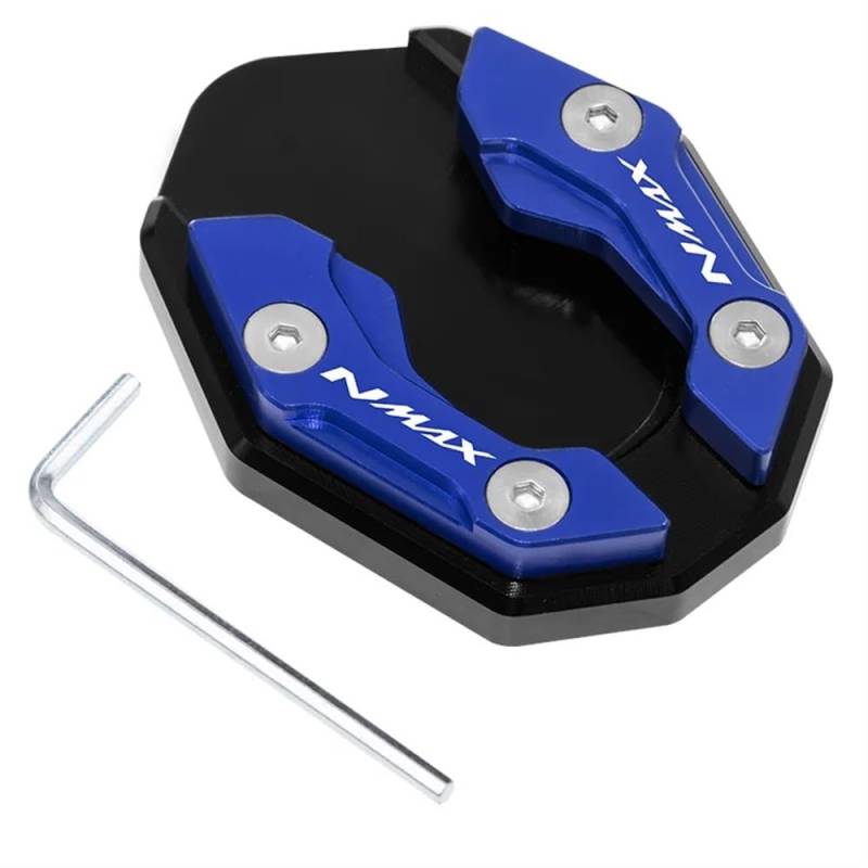 Motorrad Seitenständer Pad Für Y&AMA&HA NMAX155 N MAX NMAX 155 125 NMAX125 Ständer Platte Erweiterung Unterstützung Fuß Pad Basis(Blue) von YUEVABDE