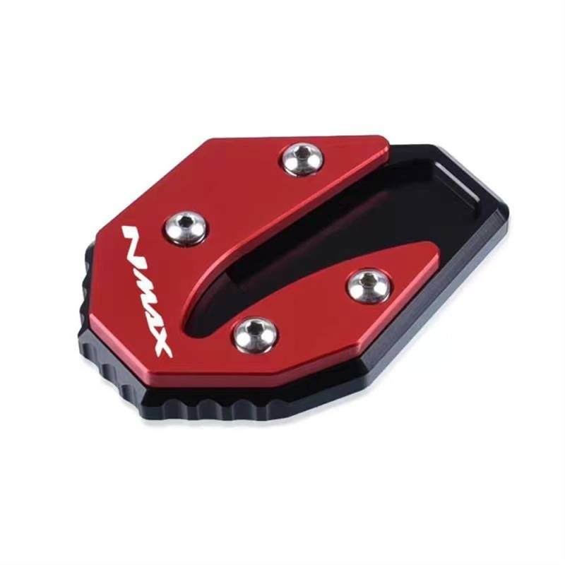 Motorrad Seitenständerpolster Für Y&AMA&HA NMAX155 NMAX125 N-MAX155 NMAX N-MAX 155 125 2015-2023 Motorrad CNC Kickstand Seitenständer Ständer Erweiterung Enlarger Pad(Red) von YUEVABDE