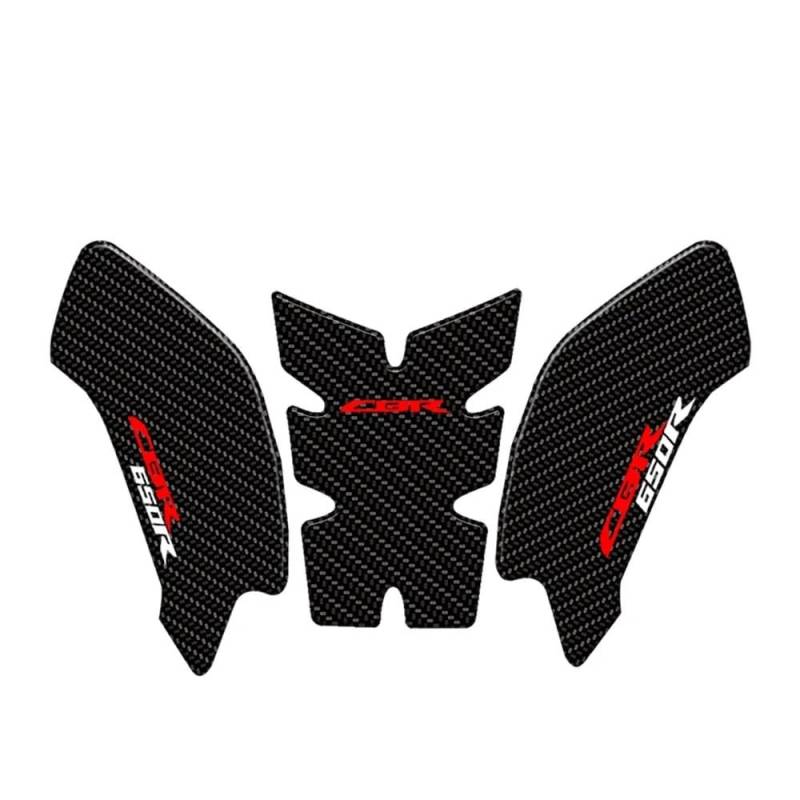 Non-Slip Rubber Decal Sticker Für H&ONDA CBR650R CBR 650R CB650R CB 650R 2019 2020 Motorrad Anti-Scratch Kraftstoff Tank Pad Schutz Aufkleber Carbon Faser Aufkleber(Red) von YUEVABDE