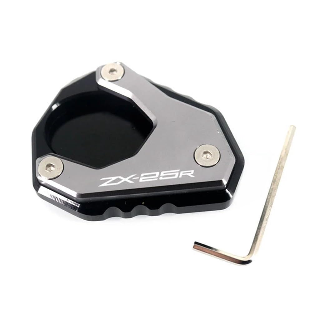 Seitenständer-Stützplatte Für KA&was&AKI ZX-25R ZX25R 2020-2023 Motorrad CNC Kickstand Fuß Seitenständer Verlängerung Pad Stützplatte Vergrößern Ständer(Titanium) von YUEVABDE