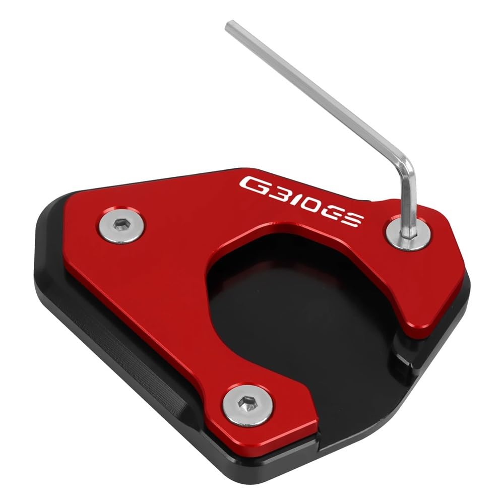 Ständerverlängerungspolster Für G310GS G310 GS G 310 GS 2022 2023 Motorrad CNC Kickstand Verlängerung Pad Fuß Seite Ständer Verlängerung Platte(Red) von YUEVABDE