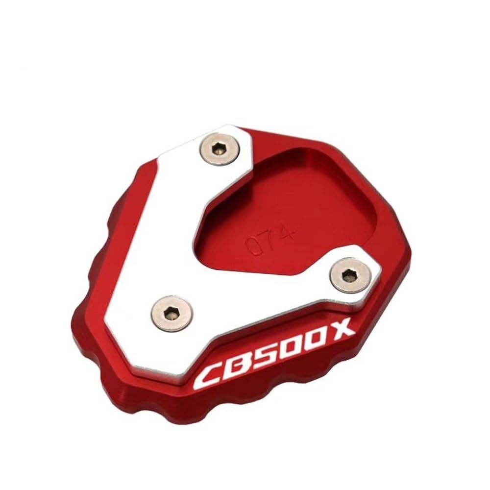 Ständerverlängerungspolster Für H&ONDA CB500X CB400X CB 500X CB400 X 2017-2023 2020 2021 2022 Motorrad Kickstand Fuß Pad Seite Stehen Verlängerung(Red CB500X) von YUEVABDE