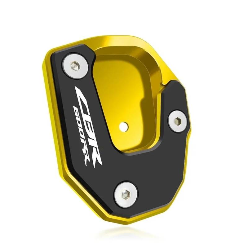 Ständerverlängerungspolster Für H&ONDA CBR600RR Cbr600rr Cbr600 Rr 2007-2023 Motorrad CNC Kickstand Seite Stehen Verlängerung Pad Enlarger Unterstützung Platte(Yellow) von YUEVABDE