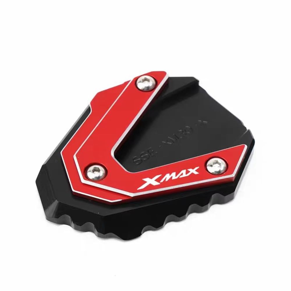 Ständerverlängerungspolster Für Y&AMA&HA Xmax 300 2022 2023 X-MAX300 Motorrad Kickstand Fuß Seitenständer Verlängerungspolster Stützplatte Vergrößern(Red) von YUEVABDE