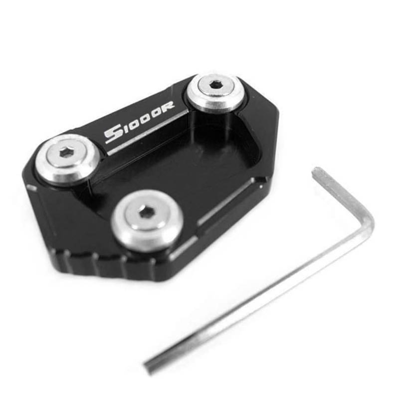 Verbreiterung Ständer Für B&MW S1000R S1000 RS 1000R 2014-2016 Motorrad CNC Kickstand Fuß Seite Verlängerung Pad Unterstützung Platte Vergrößern Stehen(Black) von YUEVABDE