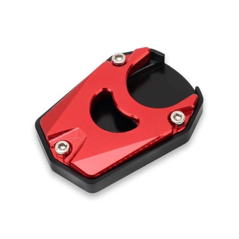 YUEVABDE Motorrad Seitenständerpolster Für Forza 350 NSS 350 NSS350 2021 2022 2023 Motorrad CNC Kickstand Fuß Seitenständer Verlängerungspad(Red) von YUEVABDE