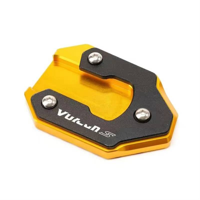 YUEVABDE Motorrad Seitenständerpolster Für KA&was&AKI Vu&lc&an S 650 VN650 2015-2023 2021 Motorrad CNC Kickstand Fuß Seite Stehen Verlängerung Pad Unterstützung Platte(Glod) von YUEVABDE