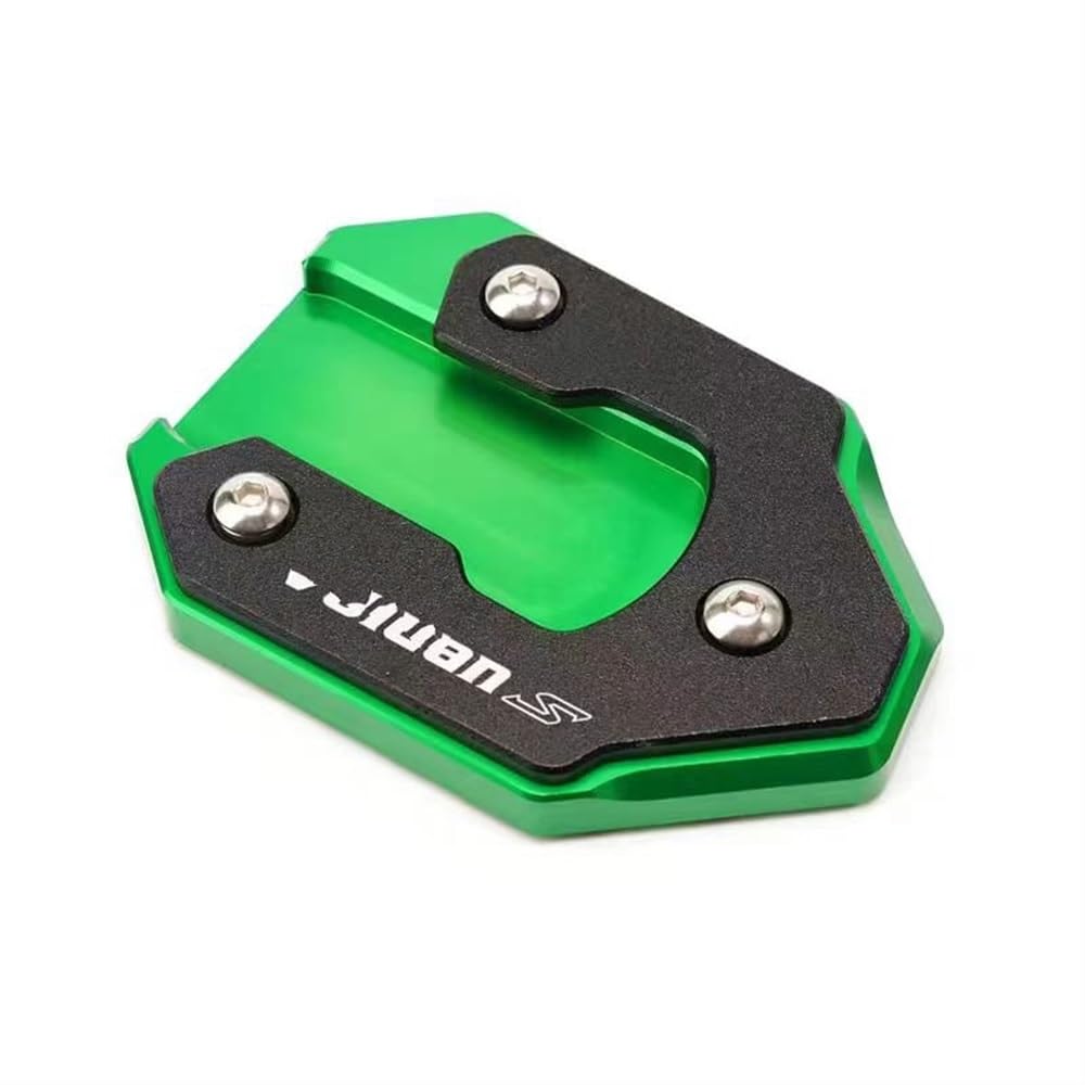 YUEVABDE Motorrad Seitenständerpolster Für KA&was&AKI Vu&lc&an S 650 VN650 2015-2023 2021 Motorrad CNC Kickstand Fuß Seite Stehen Verlängerung Pad Unterstützung Platte(Green) von YUEVABDE