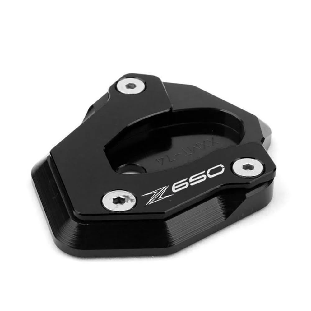 YUEVABDE Motorrad-Seitenständerpolster Für KA&was&AKI Z650 Z900 Z 650 900 2017-2023 Kickstand Fußseitenständer Verlängerungspolster Stützplatte(Z650 Black) von YUEVABDE