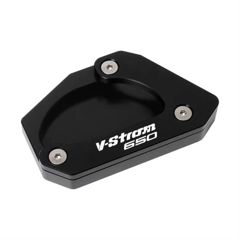 YUEVABDE Motorrad Seitenständerpolster Für Suzuki V-Strom DL 650 VStrom 2004 2005 2006 2007 2008-2022 2023 DL650 Motorrad Kickstand Extender Fuß Seitenständer Verlängerung Pad(Black) von YUEVABDE