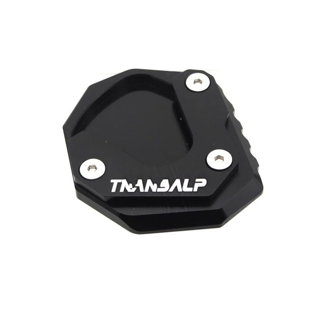 YUEVABDE Ständerverlängerungspolster Für H&ONDA Transalp 750 XL 750 2023 2024 Motorrad Ständer Fuß Seite Stehen Verlängerung Pad Unterstützung Platte Vergrößern(Black) von YUEVABDE