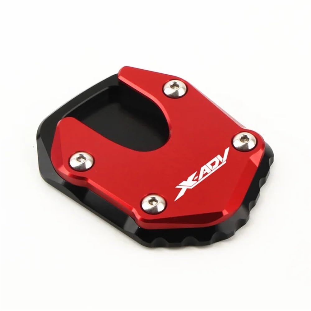 YUEVABDE Ständerverlängerungspolster Für H&ONDA X-ADV750 XADV750 X-ADV 750 2021-2024 Motorrad CNC Ständer Verlängerung Fuß Seite Stehen Vergrößern Platte Pad(Red) von YUEVABDE