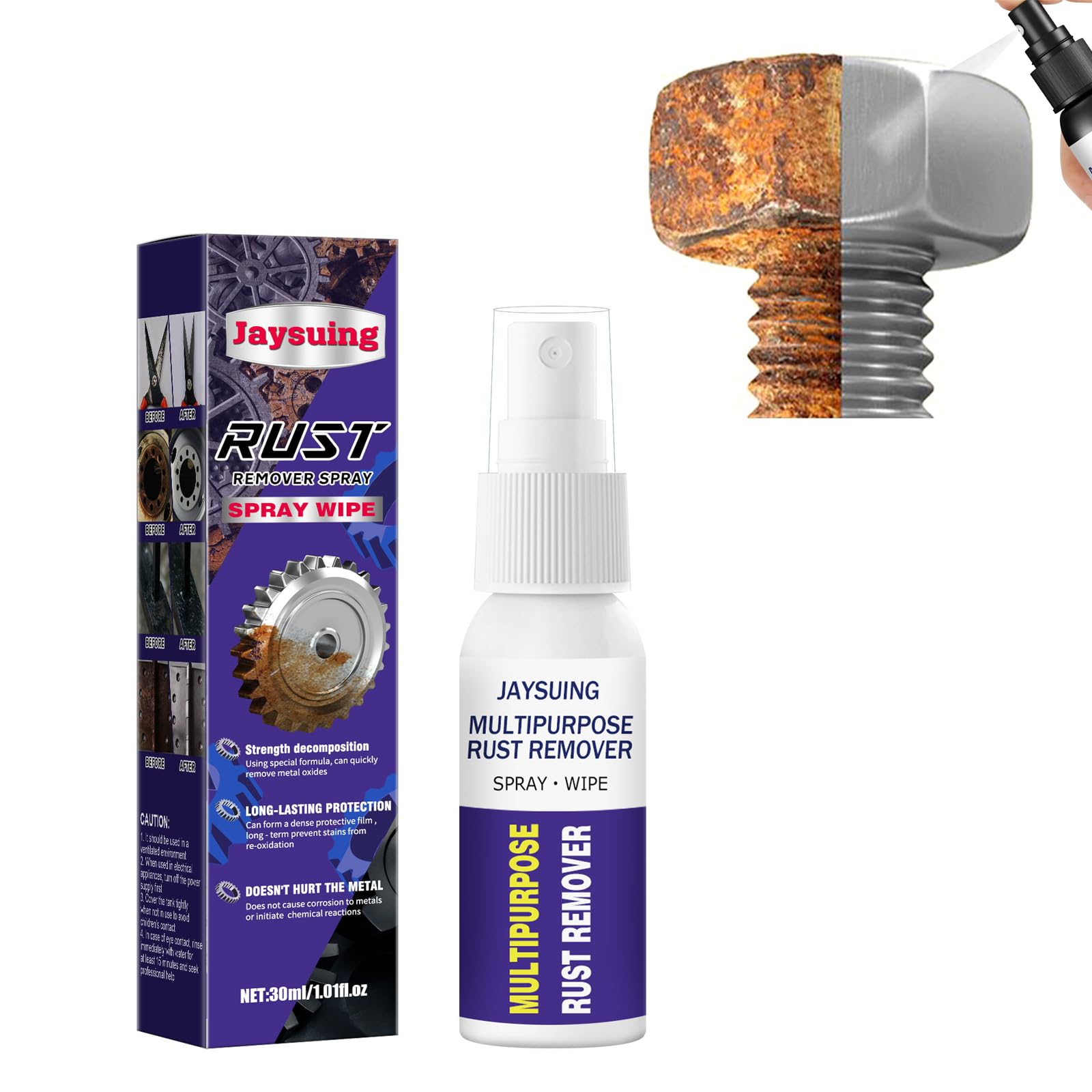 YUEYINGMG Rostentferner Spray - Mehrzweck Rostentferner Rostentferner Rostentferner, Rustout Instant Remover Spray, Autopflege Reinigung Rostentferner für Metallteile von YUEYINGMG