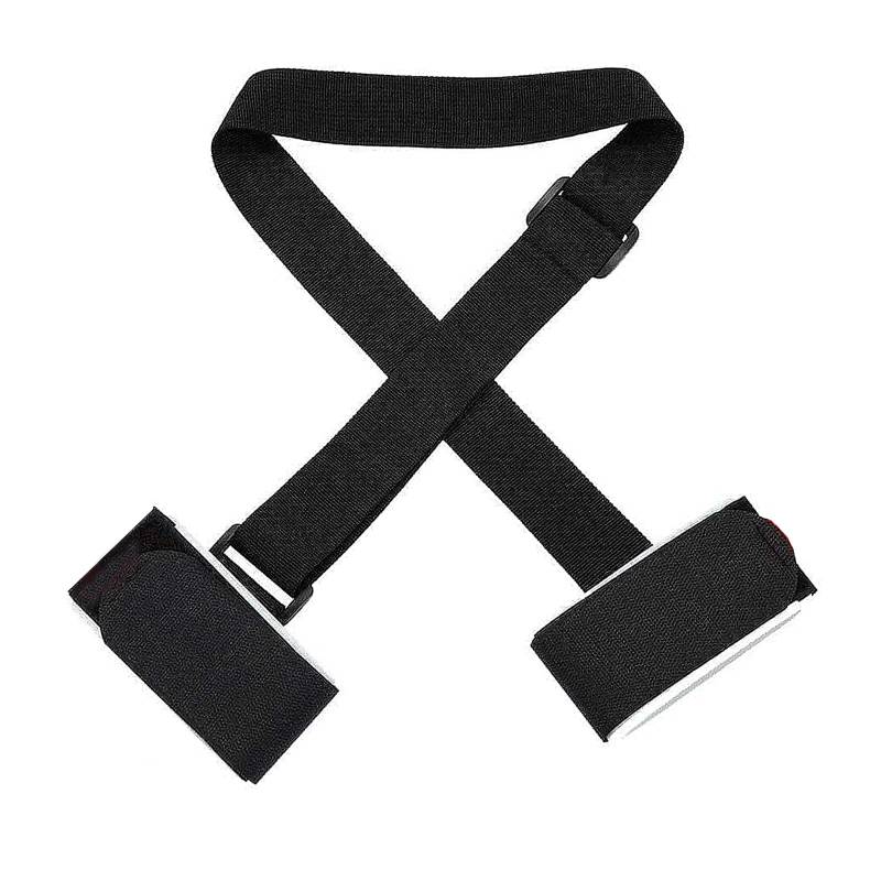 YUGUOLAN Tragegurt Für Ski, Ski Carry Strap, Ski Tragehilfe, Ski Tragegurt Kinder, Snowboard-Bindungsriemen, Skiriemen, Nylon Skiträgerriemen, Für Leicht Tragen Skis Und Pole (Schwarz) von YUGUOLAN