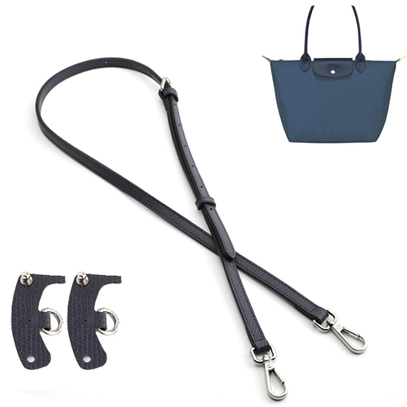 longchamp Schultergurt，Geldbörse Riemen Crossbody Verstellbarer Ersatz für Long champ Le Pliage Original Mini Pouch Strap (Marineblau) von YUHONLNOR