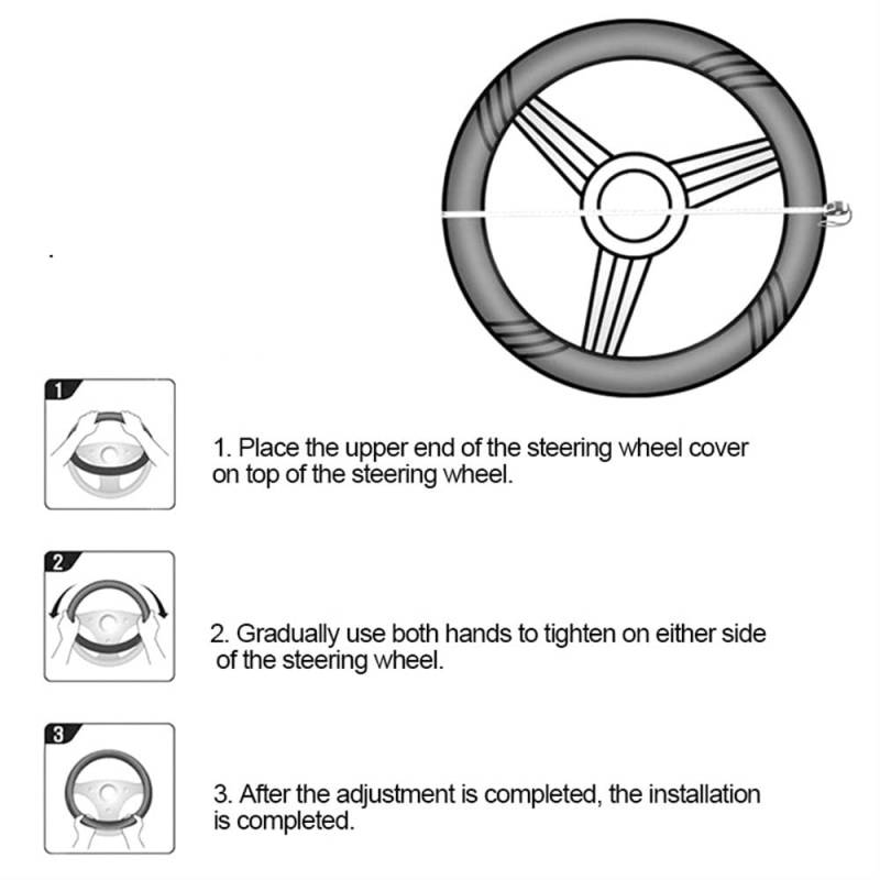 Auto-Lenkradabdeckung Auto-Lenkradbezüge rutschfeste Auto-Lenkradbezüge Auto-Lenkradschutz von YUIBFWQ