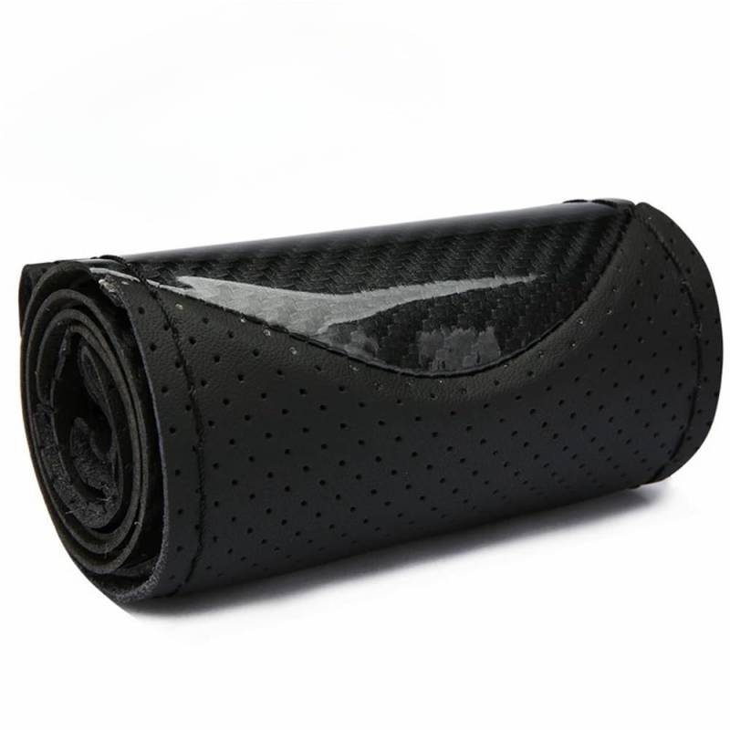 Auto-Lenkradabdeckung Carbon Fiber Auto Lenkradbezug DIY PU Lederschutz Flechtbezug für Lenkrad 38 cm Auto-Lenkradschutz von YUIBFWQ