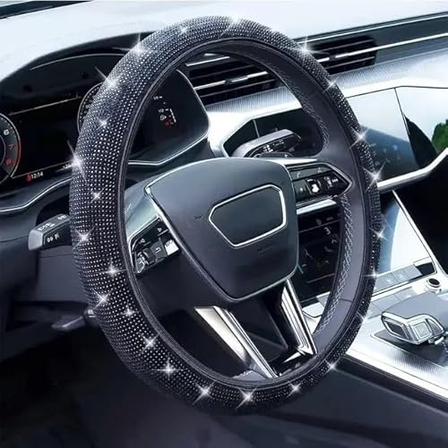 Auto-Lenkradabdeckung Kristall-Auto-Lenkradbezug für Frauen und Mädchen, süßer Bling-Strass-Diamant, Auto-Lenkradschutz, Teilezubehör Auto-Lenkradschutz von YUIBFWQ