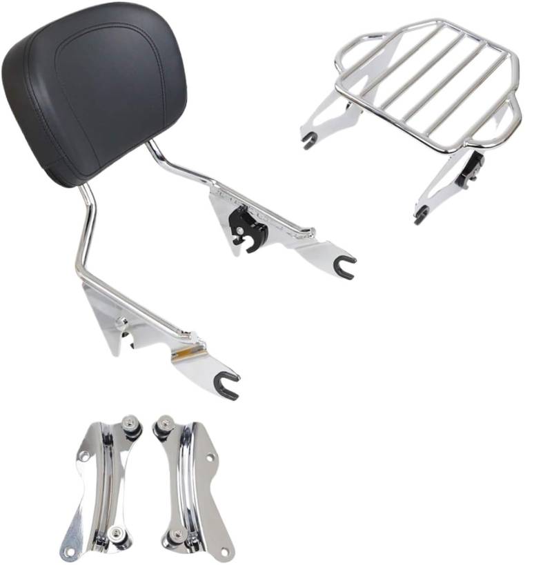 Motorrad Rückenlehne Für Ha&rley Für Davidson 2014-2024 Für Road King Für Street Glide Für Ultra Für Electra CVO Passagier Hinten Rückenlehne Gepäck Rack von YUIBFWQ