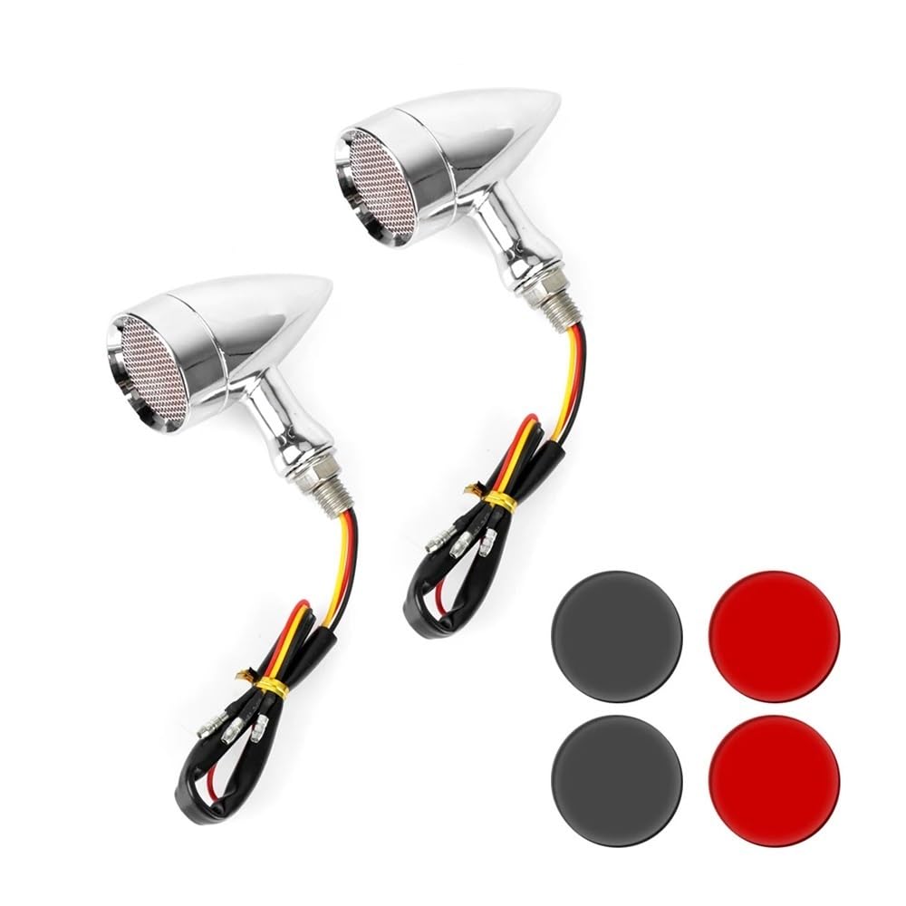 YUIBFWQ Blinker Lauflicht 12V Motorrad Blinker Bremsleuchten Rückleuchten Anzeige DRL Objektiv Moto Zubehör Für Su&zuki Universal von YUIBFWQ