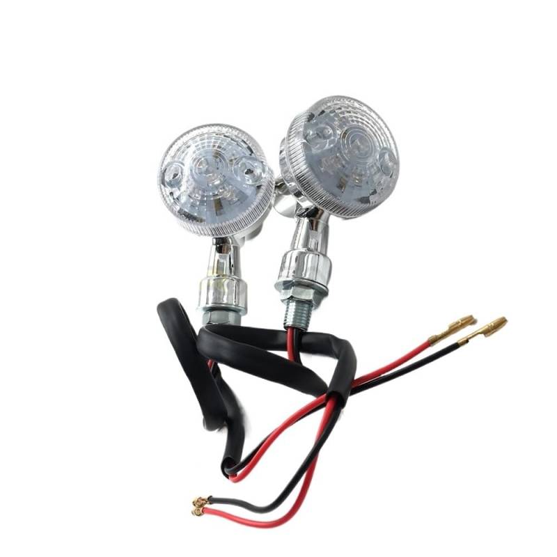 YUIBFWQ Blinker Lauflicht 4 Stücke Motorrad Runde Blinker Lichter Vorne Hinten Bernstein 12V Universal Für KA&WASAKI von YUIBFWQ