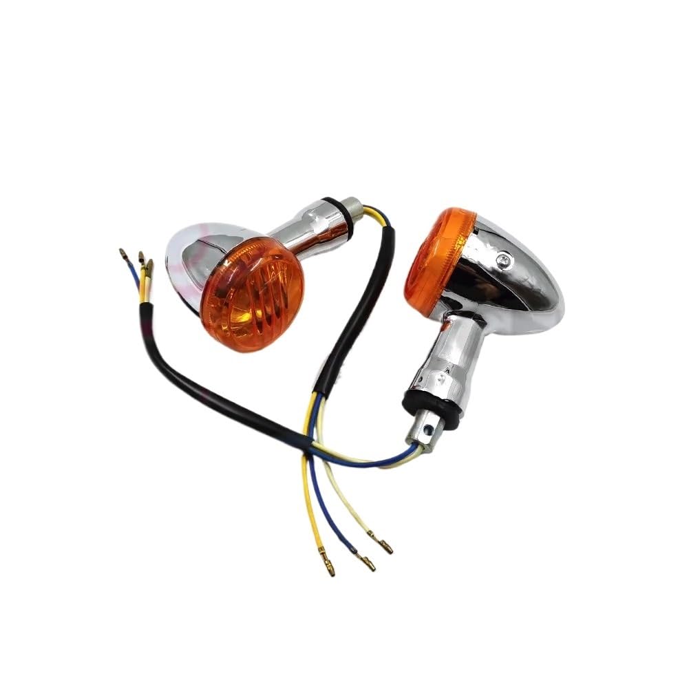 YUIBFWQ Blinker Lauflicht Motorrad 3 Drähte Vorne Chrom Bernstein Bullet Blinker Kontrollleuchte Lampe Für Su&zuki M109R VRZ1800 2006-2013 07 08 von YUIBFWQ