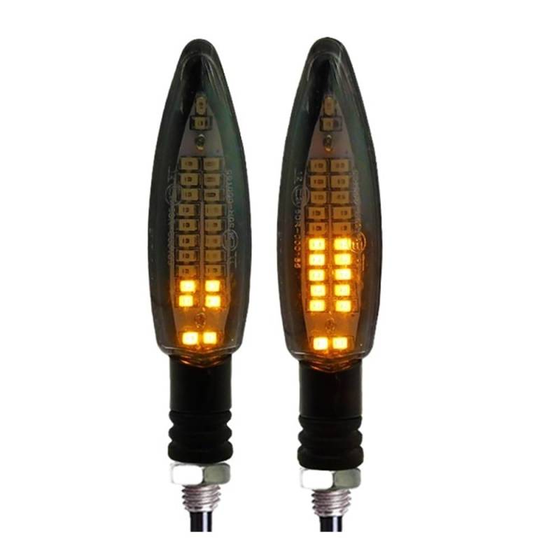 YUIBFWQ Blinker Lauflicht Motorrad Blinker Licht Eingebautes Relais Motorblinker E24 Motorradlichter Blinker Indikatoren von YUIBFWQ