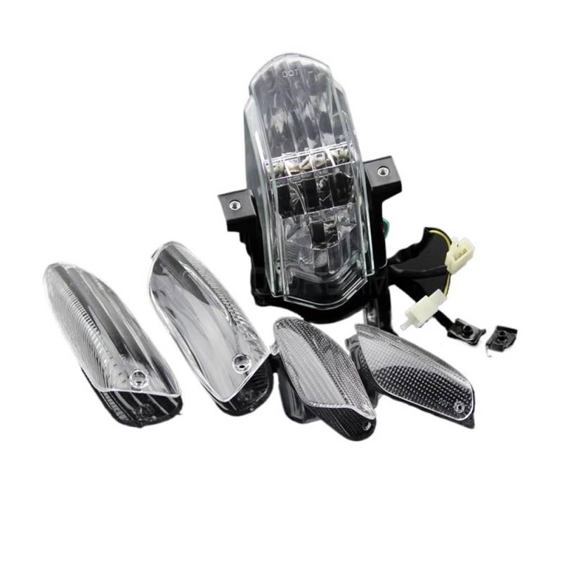 YUIBFWQ Blinker Lauflicht Motorrad Rücklicht Hinten Bremsleuchte Bremslicht + 4 Blinker Objektiv Für Ap&rilia RSVR RSV1000R RSV 1000 R von YUIBFWQ