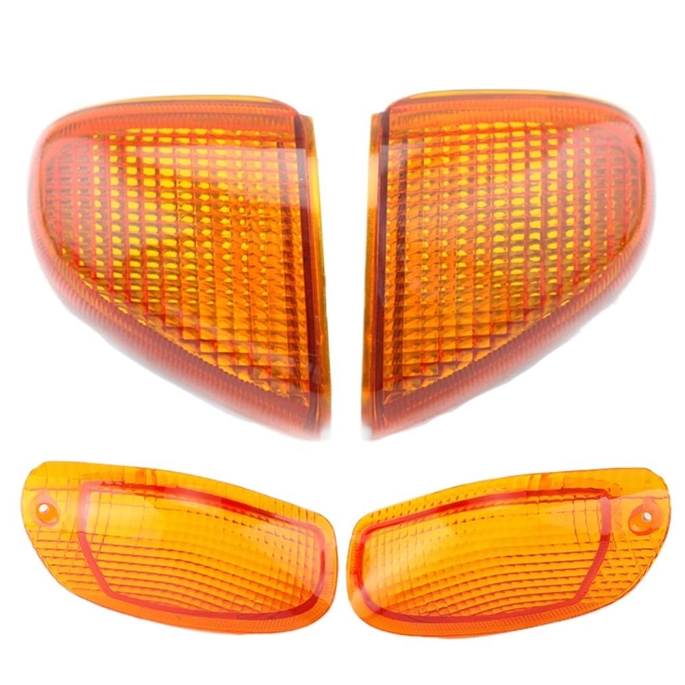 YUIBFWQ Blinker Lauflicht ZX11 Vorne Hinten Blinker Licht Objektiv Für KA&WASAKI ZX11 Für Für Ni&nja ZZR 1100D Motorrad Zubehör Anzeige Lampe Gehäuse ZZR1100 von YUIBFWQ