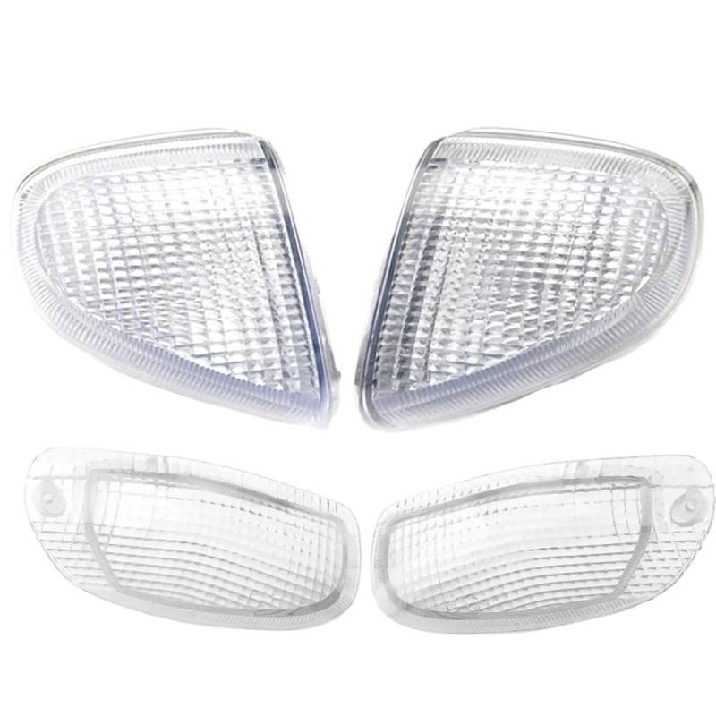 YUIBFWQ Blinker Lauflicht ZX11 Vorne Hinten Blinker Licht Objektiv Für KA&WASAKI ZX11 Für Für Ni&nja ZZR 1100D Motorrad Zubehör Anzeige Lampe Gehäuse ZZR1100 von YUIBFWQ