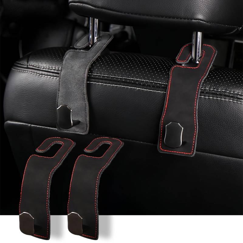 Taschenhalter Auto Haken 2 Stück Autositz haken Rückenhaken Universal Rücksitz Kopfstütze Auto Haken Halter für Einkaufstaschen, Handtaschen, Auto Zubehör Innenraum Inhaber Haken Schwarz von YUJINGTING