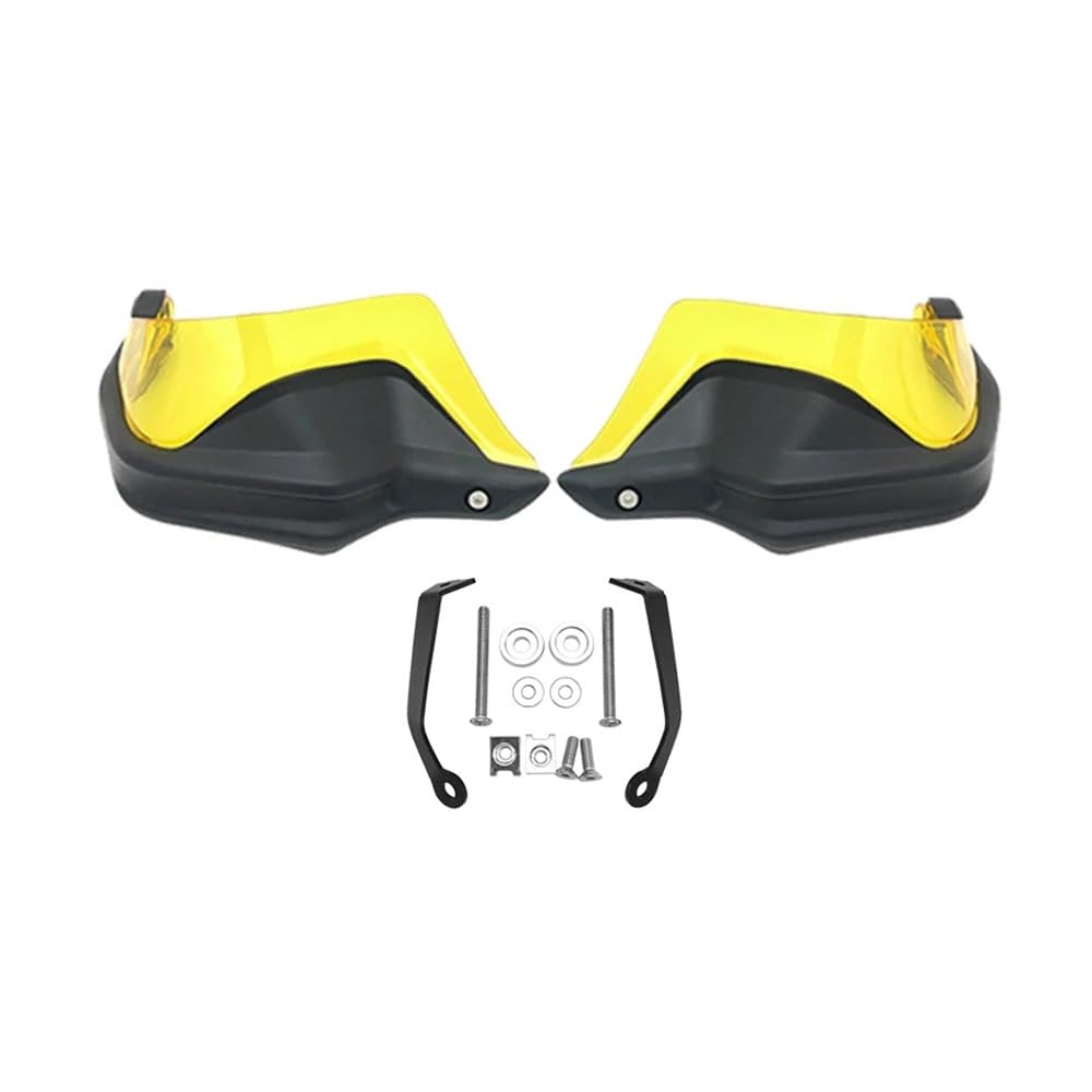 YULEGUDI Für CFM&OTO Für 800MT Für 800 Mt 2021 2022 Motorrad Handschutz Schild Handschutz Windschutzscheibe Deflektor Protektoren Lenkerschutz(Black Yellow Set) von YULEGUDI