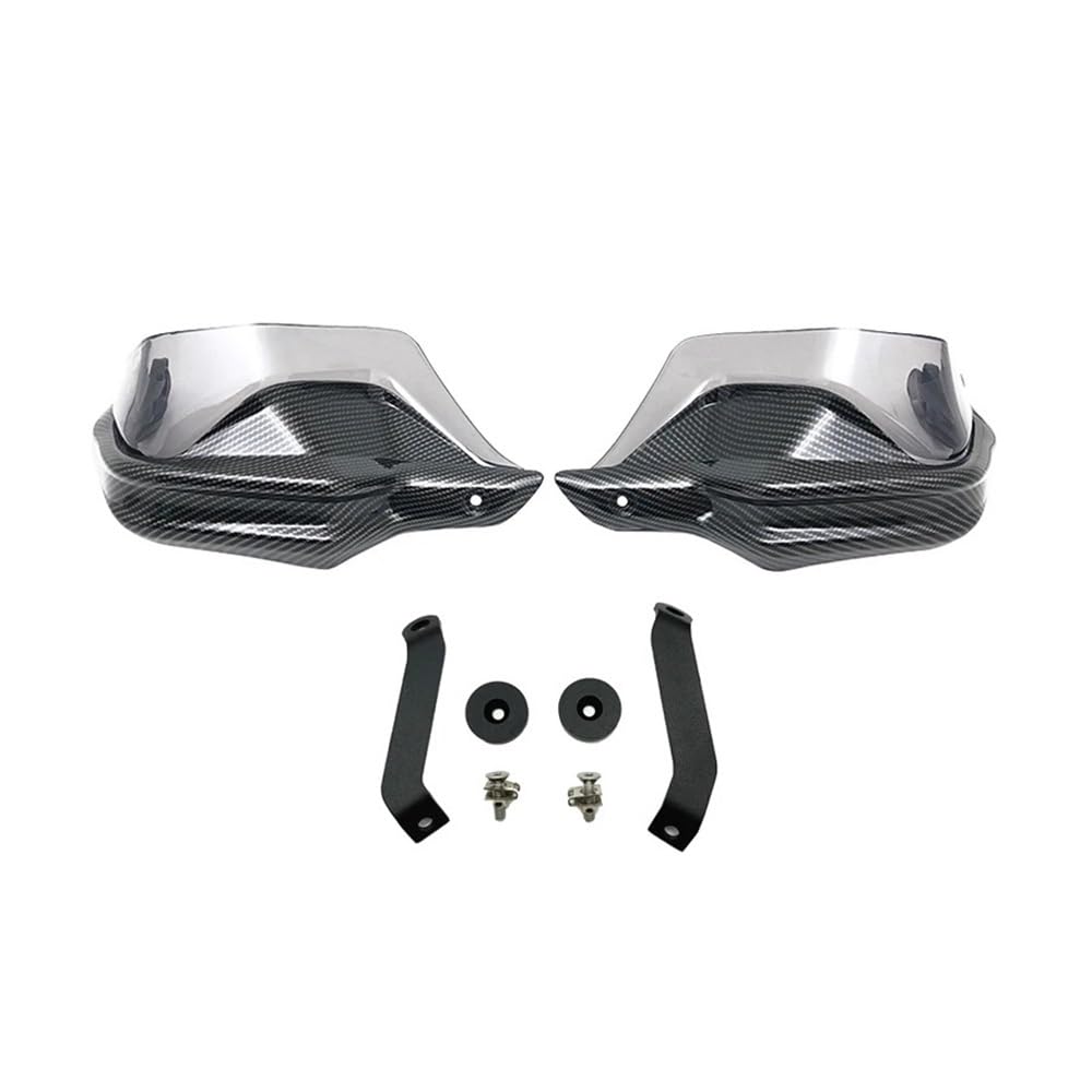 YULEGUDI Für Hon┐da Für NC750X DCT Für NC750S Für NC700X 2013-2023 Motorrad Carbon Handprotektoren Schild Wachen Windschutzscheibe Hand Wind Schutz Lenkerschutz(Carbon-Black Grey) von YULEGUDI