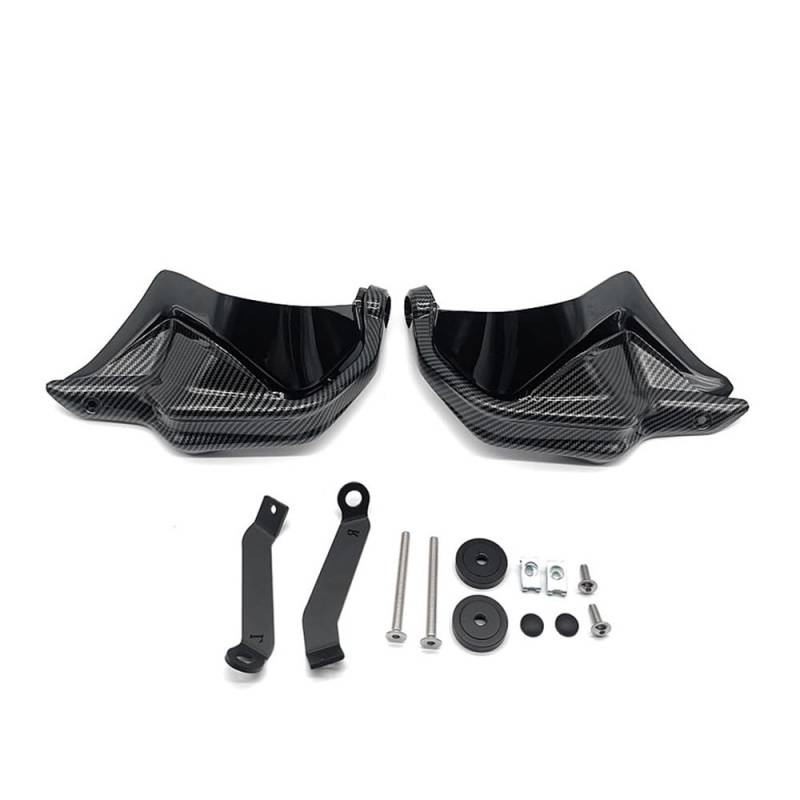 YULEGUDI Für Hon┐da Für NC750X Für DCT Für NC750S Für NC700X Für NC 750X2013-2022 Carbon Look Motorrad Handschutz Schild Hand Schutzfolie Lenkerschutz(Carbon Black) von YULEGUDI