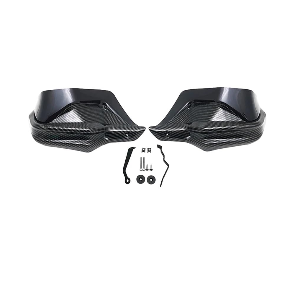 YULEGUDI Für Voge Für Valico 525 Für DS525X Für DSX 525 2023 2024 Handschutz Motorrad Handprotektoren Lenker Wachen Windschutzscheibe Lenkerschutz(Carbon Black Set) von YULEGUDI