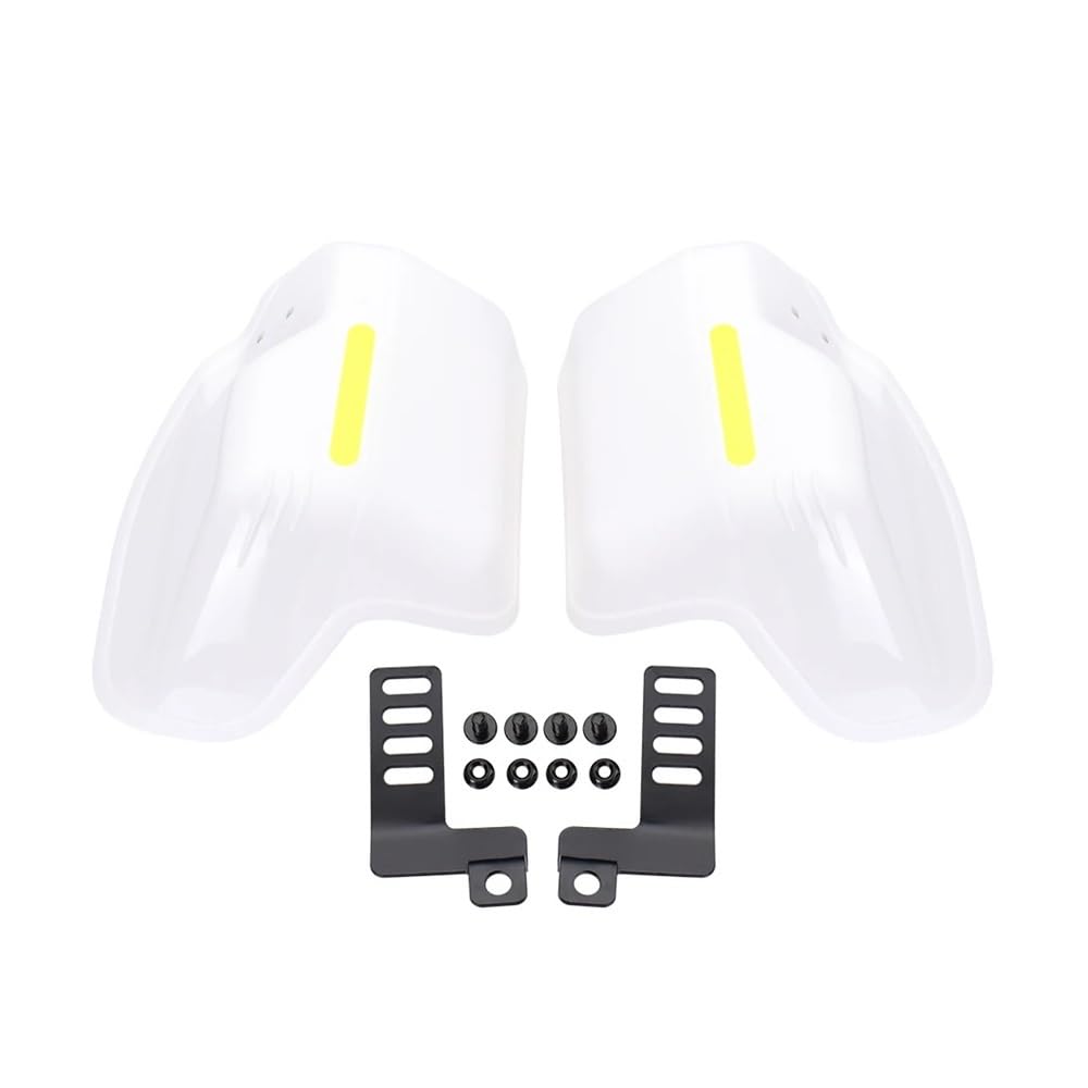 YULEGUDI Für Y&amaha Für YZF R3 Für R25 Für R6 Für FR1 2013-2021 Motorrad Handschutz Handschutz 22/24mm Schild Winddicht Universal Schutz Getriebe Lenkerschutz(White) von YULEGUDI