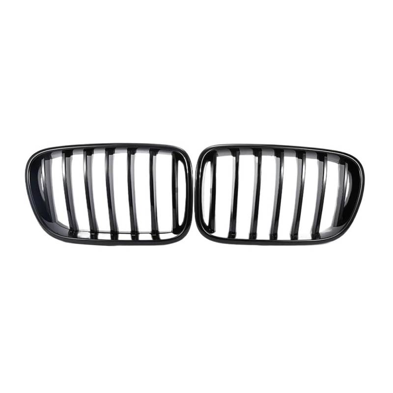 YULEGUDI Kühlergrill Passend 1 Paar Frontnierengitter Mattglanz Schwarz Für BM&W Für X3 F25 2010 2011 2012 2013 Ersatz Racing Stoßstangengitter Auto Styling(Gloss Black A) von YULEGUDI