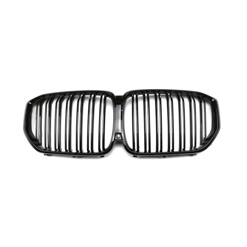 YULEGUDI Kühlergrill Passend Auto Front Nierengrill Single/Dual Line Grille Racing Grills Für BM&W Für X5 G05 2019 2020 2021 2022 Glanz Schwarz Grille(Dual Line) von YULEGUDI