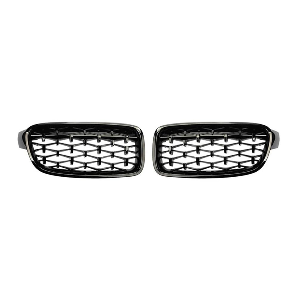 YULEGUDI Kühlergrill Passend Auto Front Sport Grill Nieren Grills Für BM&W Für 3-Serie F30 F31 F35 320i 320d 325i 2012 2013 2014 2015 2016 2017(Black) von YULEGUDI