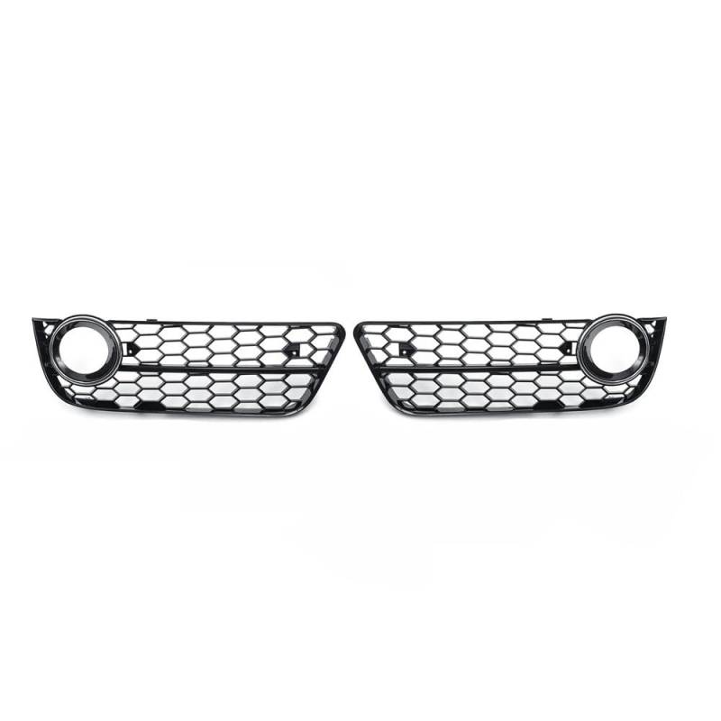 YULEGUDI Kühlergrill Passend Auto Front Stoßstange Nebel Licht Lampe Kühlergrill Grill Abdeckung Mesh Honeycomb Hex Für Für A5 Coupe/Sportback 2008-2011 Cabriolet 2010-2011(Chrom) von YULEGUDI